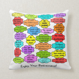 Funny Retired Nurse Pillow Co-Worker Thoughts