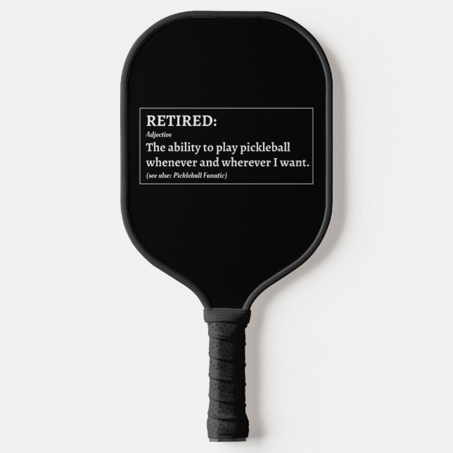 Funny Retired Pickleball Paddle (Front)