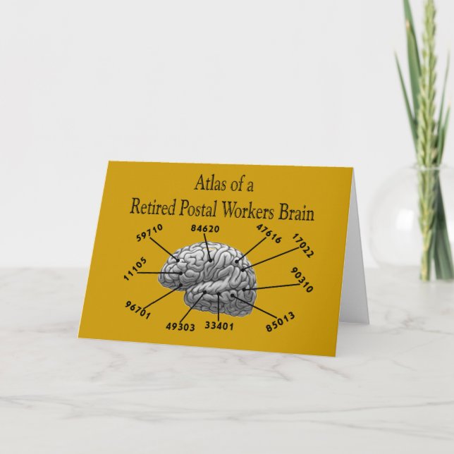 Funny Retired Postal Worker T-Shirts and Gifts Card (Front)
