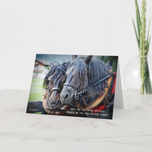 Funny Retired Saying -  Horse Retirement Card (Front)
