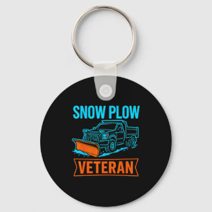 Funny Retired Snow Plow Veteran Winter Clearing Hu Key Ring