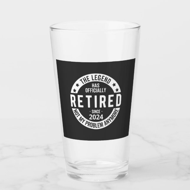 funny retirement 2024 glass (Front)