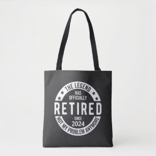 funny retirement 2024 tote bag