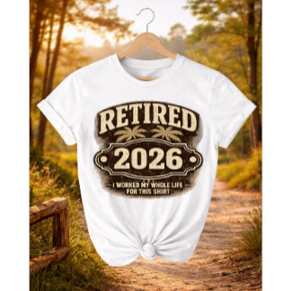 Funny Retirement 2026 Palm Tree Retro Style I W... T-Shirt