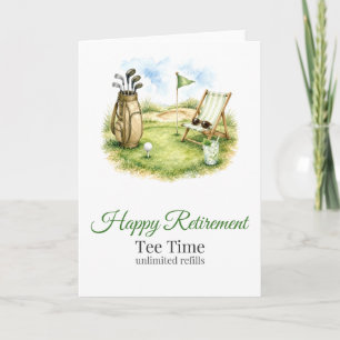 Funny Retirement Card Tee Time Unlimited