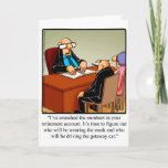 Funny Retirement Congratulations Card<br><div class="desc">Enjoy spreading the laughter with this hilarious retirement congratulations greeting card by artist Bill Abbott; send some laughs along with your best wishes and congratulations. Bill Abbott's cartoon "Spectickles" the internationally syndicated comic has also appeared in Hallmark U.K.,  Reader's Digest and other fine magazines!</div>