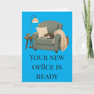 Funny Retirement Cosy Chair Cat Humour Card