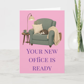 Funny Retirement Cosy Chair Cat Humour Card