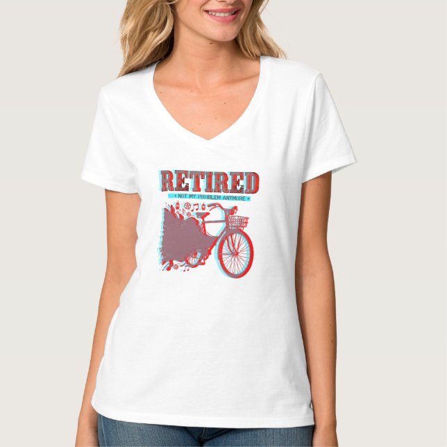 Funny Retirement Cycling Gift T-Shirt (Front)