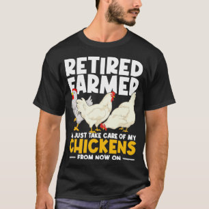Funny Retirement Farming Retired Farmer Farm Anima T-Shirt