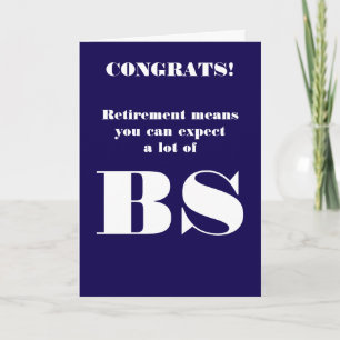 Funny retirement from work card