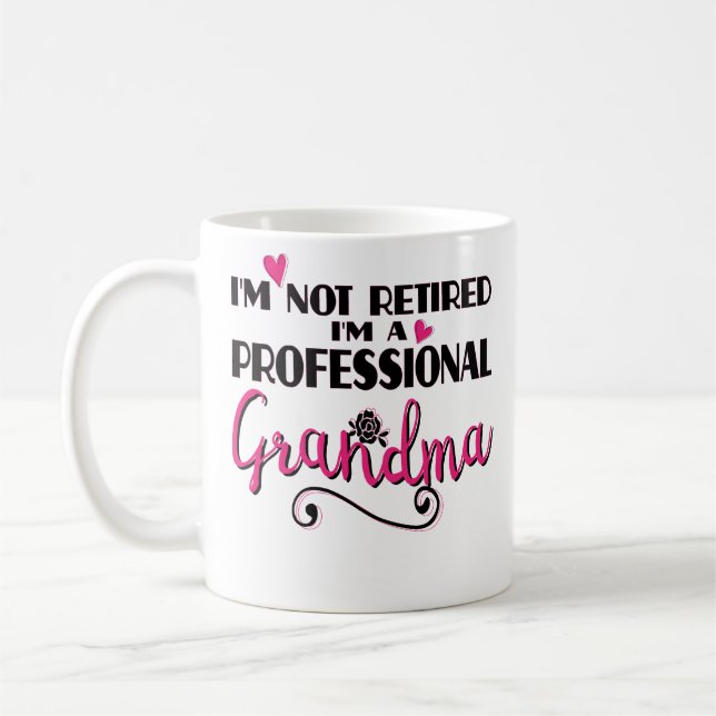 Funny  Retirement Gift Grandma Retired Coffee Mug (Left)