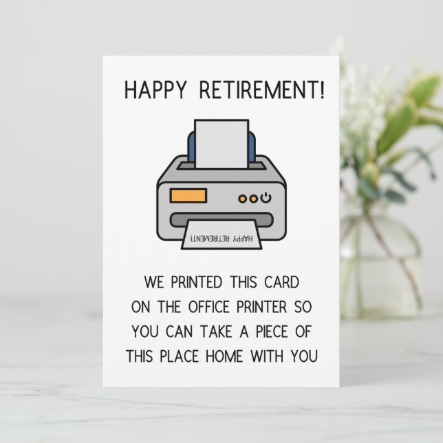 Funny Retirement Gift,  Holiday Card (Standing Front)