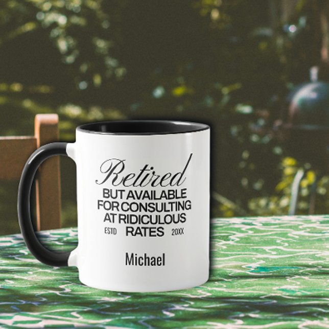 Funny Retirement Gift Typography Coffee  Mug (Creator Uploaded)
