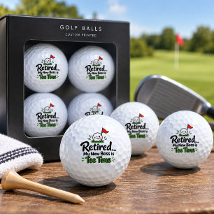 Funny Retirement Golf Balls Tee Time