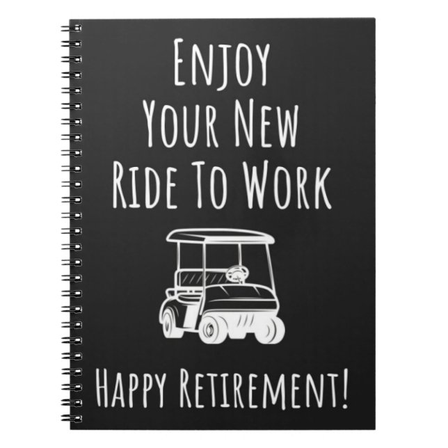 Funny Retirement Golf Gifts For Retired Retiree Notebook (Front)