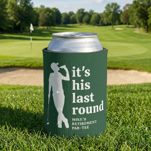 Funny Retirement Golf Green Can Cooler