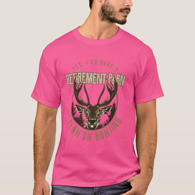 Funny Retirement Grandpa Hunting Deer Elk Retired  T-Shirt (Front)