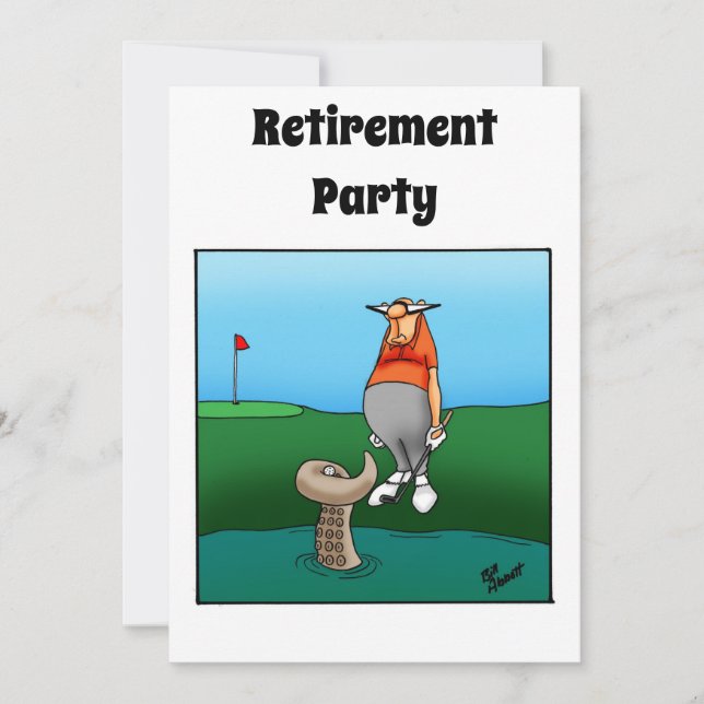 Funny Retirement Humour Party Invitations (Front)