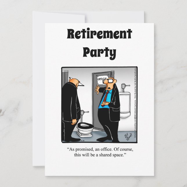 Funny Retirement Humour Party Invitations (Front)