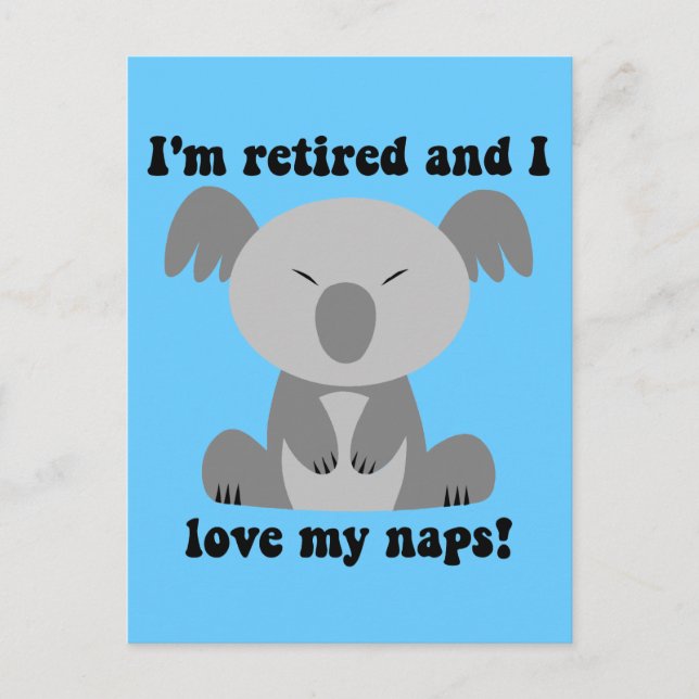 Funny retirement humour postcard (Front)