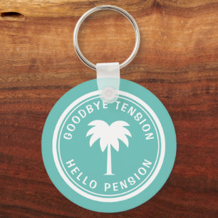 Funny retirement keychain for him or her