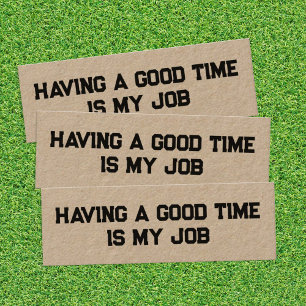 Funny Retirement Kraft Mini Business Card