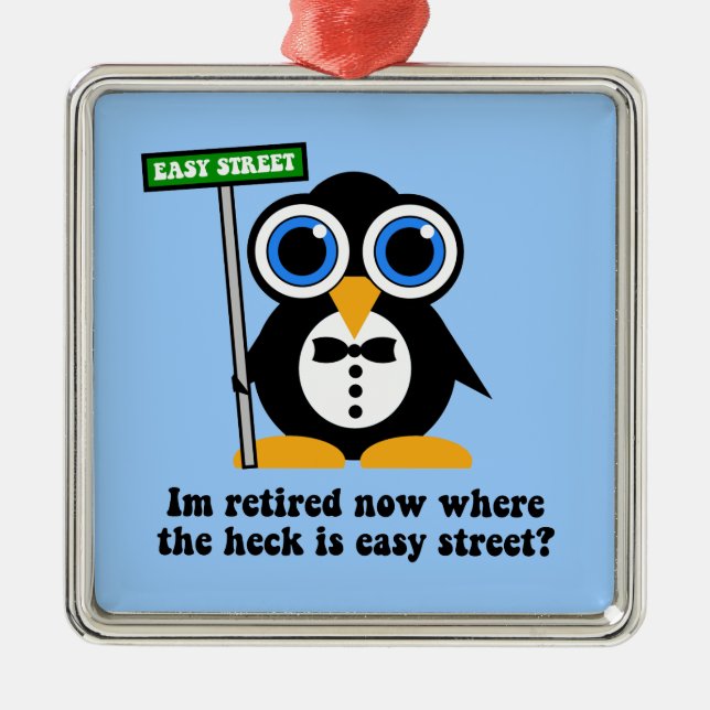 funny retirement metal tree decoration (Front)