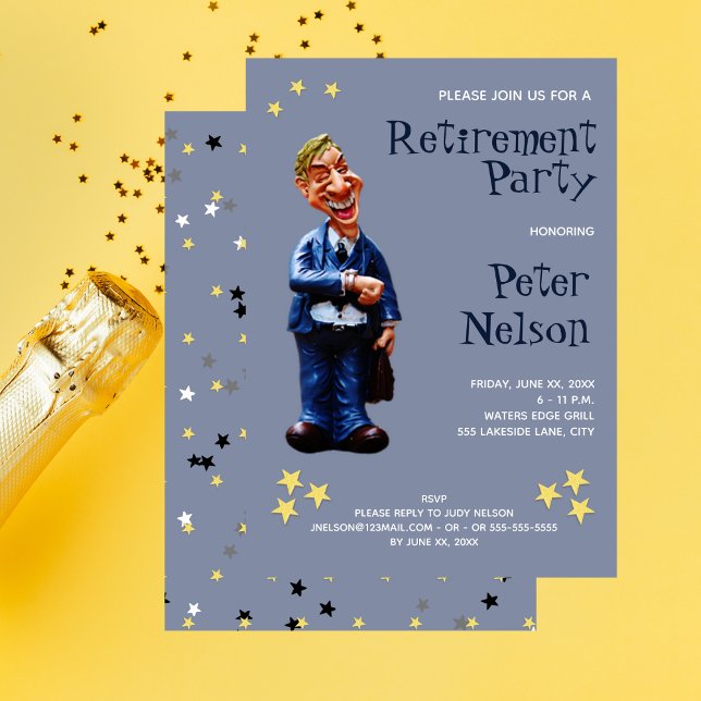 Funny Retirement Party Business Employee Invitation (Creator Uploaded)