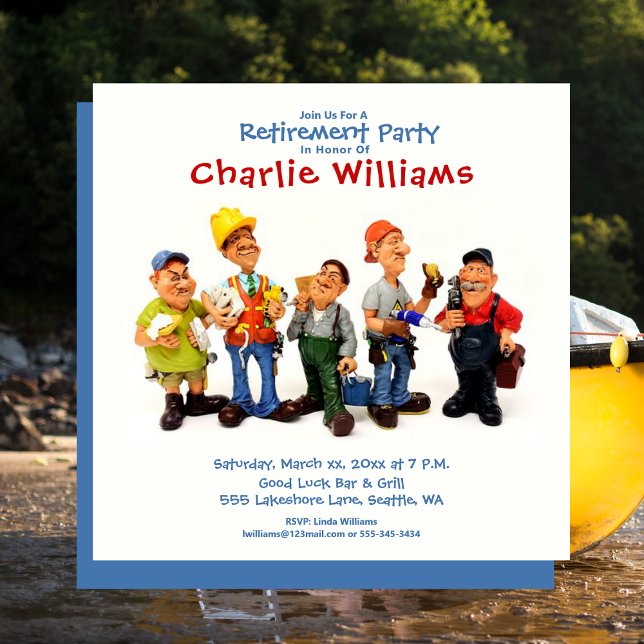 Funny Retirement Party Celebration Co-Worker Invitation (Creator Uploaded)