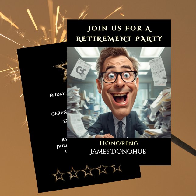 Funny Retirement Party Colleague  Invitation (Funny Retirement Party Colleague Invitation)
