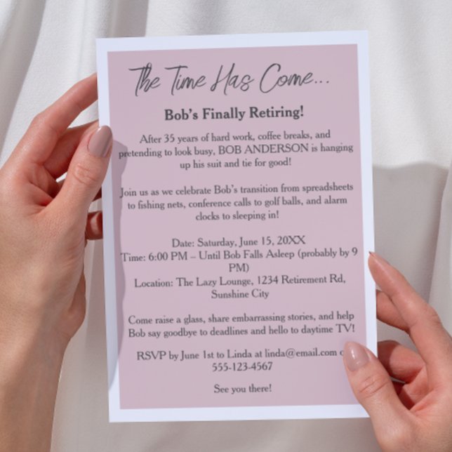 Funny Retirement Party Invitation (Creator Uploaded)