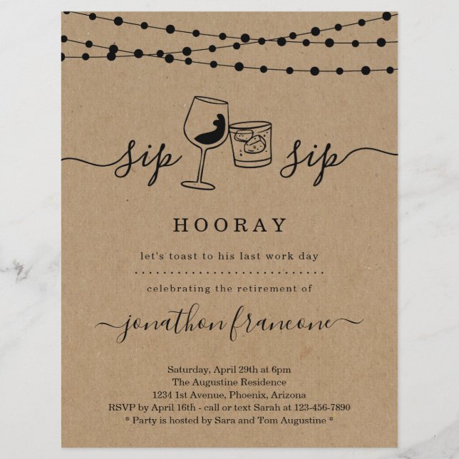 Funny Retirement Party Invitation Flyer (Front)