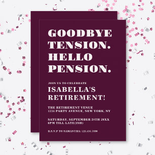 Funny Retirement Party Modern Humourous Invitation