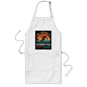 Funny Retirement Plan Ski Retiring Long Apron