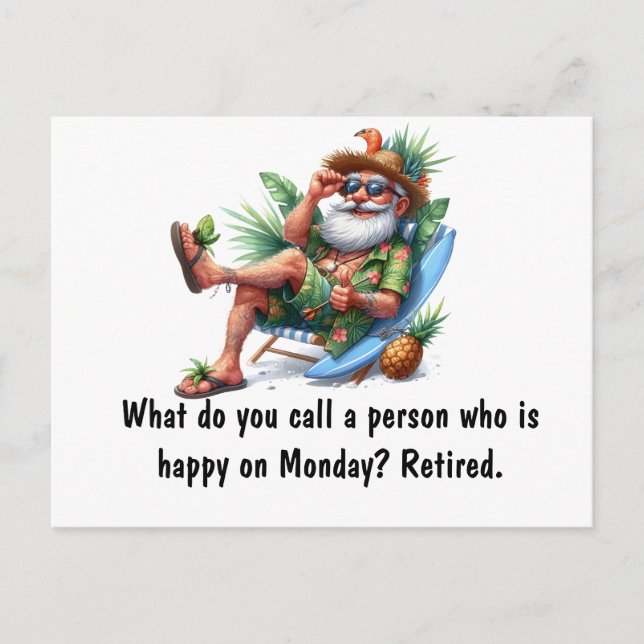 Funny Retirement  Postcard (Front)