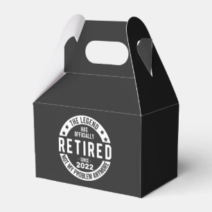 funny retirement, retired, retired firefighter, re favour box