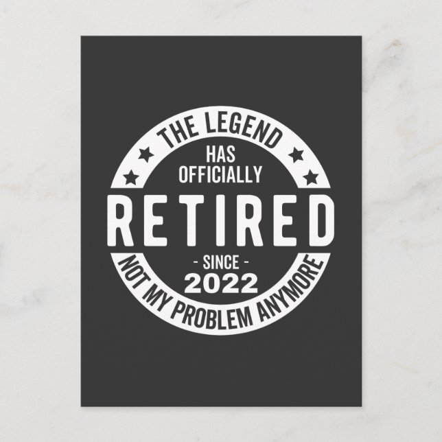 funny retirement, retired, retired firefighter, re postcard (Front)