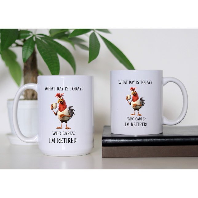 Funny Retirement Retiree Humour What Day Is Today Coffee Mug (Creator Uploaded)