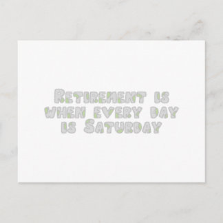 Funny Retirement Saying Postcard