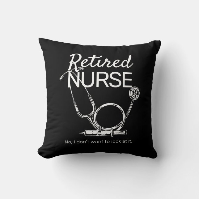Funny Retiring Nurse Retirement Nursing Cushion (Front)