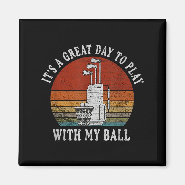 Funny Retre Golf Tee For Men Golf,funny Srt Father Magnet (Front)