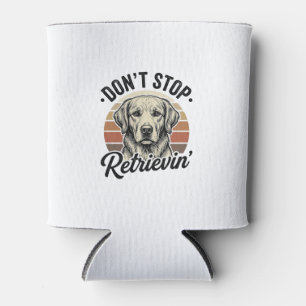 Funny Retriever Dog Vintage Engraving Graphic Tee_ Can Cooler
