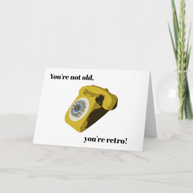 Funny Retro 50th Birthday Card (Front)