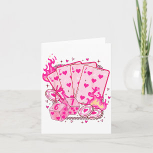 Funny Retro 6 7 Valentine Love Hearts Playing Card