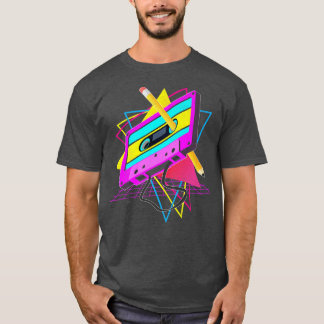 Funny Retro 80s Cassette Tape Pencil Throwback Mus T-Shirt