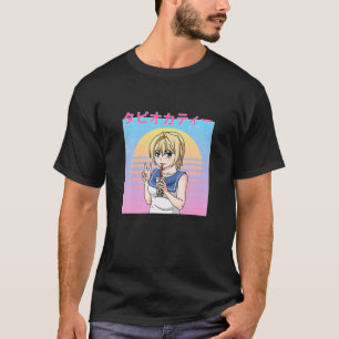 Funny Retro 90S Japanese Kawaii Anime Girl Boba Bu T-Shirt