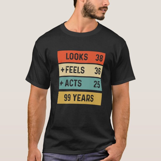 Funny Retro 99Th Birthday 99 Years Old Born In 192 T-Shirt (Front)