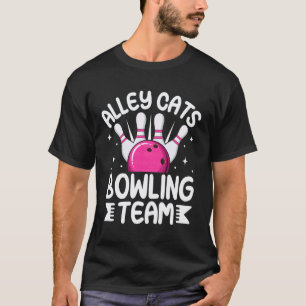 Funny Retro Alley Cats Bowling Team T-Shirt