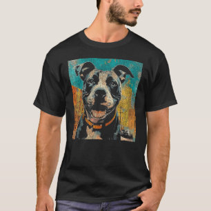 Funny Retro American Pit Bull Terrier Dog Vintage  T-Shirt